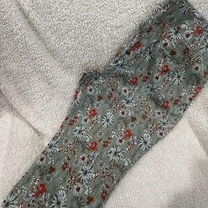 Cato Green Floral Ankle Pants